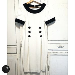 Talbots Kathryn Conover 60s 70s Vintage Union Made Griffeth nautical midi Dress